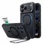 ESR Classic Hybrid Kickstand MagSafe hoesje voor iPhone 17 Pro Max / 18 Pro Max, mat zwart
