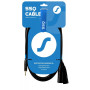 SSQ MIXLR1 SS-1816 audiokabel, 3,5 mm stereojack – 2x XLR, 1 m, zwart