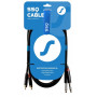 SSQ RCAJM1 SS-1427 audiokabel, 2x RCA – 2x 6,3 mm monojack, 1 m, zwart