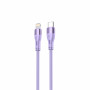 Tellur siliconen kabel Type-C naar Lightning, PD 30 W, 1 m, paars