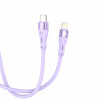 Tellur siliconen kabel Type-C naar Lightning, PD 30 W, 1 m, paars