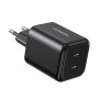 Ugreen X526 oplader 45 W, 2 x USB-C, GaN, zwart
