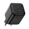 Ugreen X526 oplader 45 W, 2 x USB-C, GaN, zwart