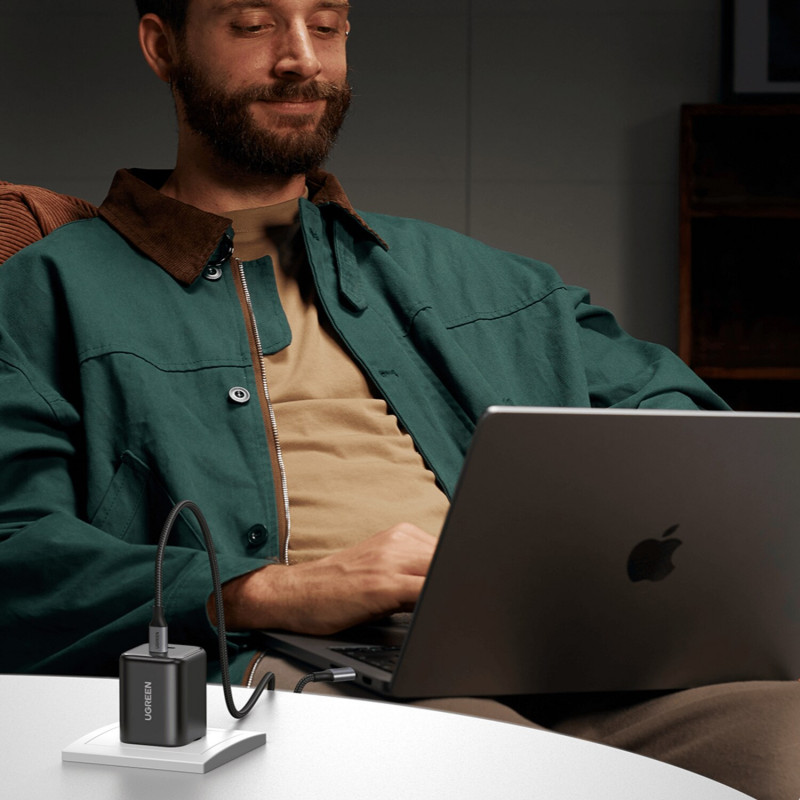 Ugreen X526 oplader 45 W, 2 x USB-C, GaN, zwart