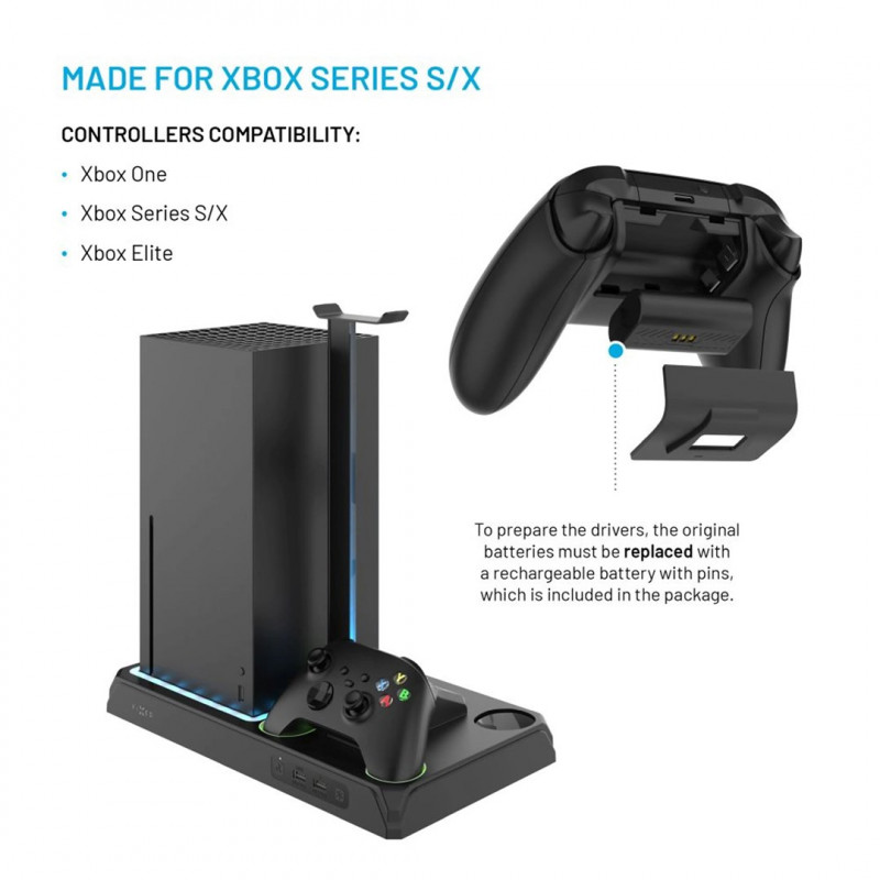 Fixed FIXXB-MCS-BK multifunctioneel station voor Xbox Series X/S, zwart