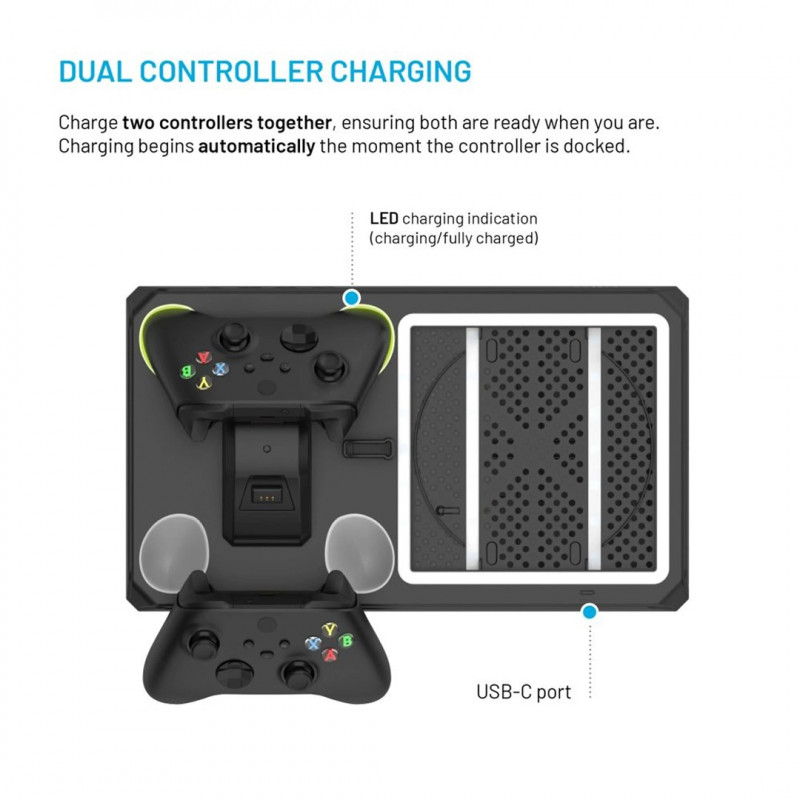 Fixed FIXXB-MCS-BK multifunctioneel station voor Xbox Series X/S, zwart