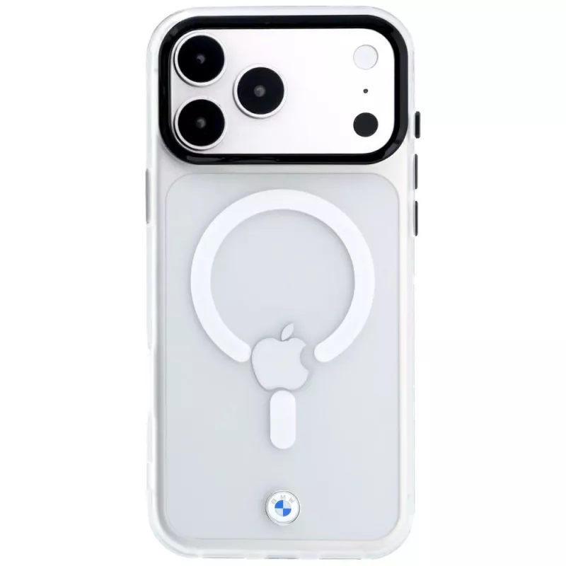 BMW Sign Frosted IML & Metal Logo MagSafe hoesje voor iPhone 18 Pro Max / 17 Pro Max, transparant