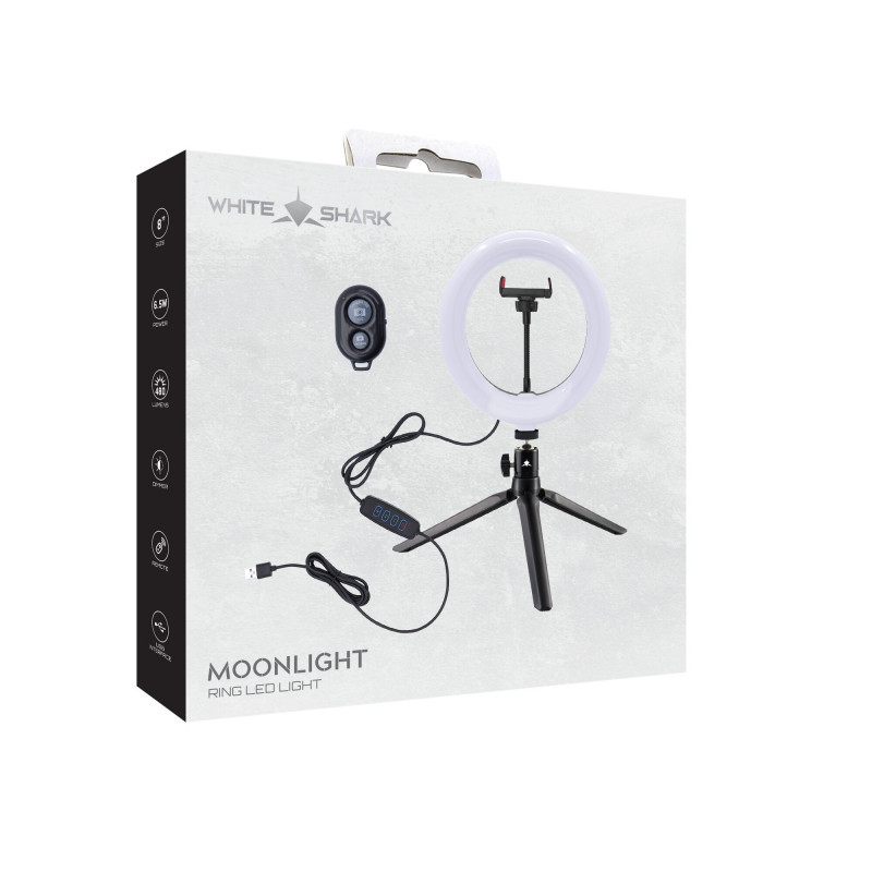 White Shark RL-08 MOONLIGHT-2 LED-ringlamp, 21 cm