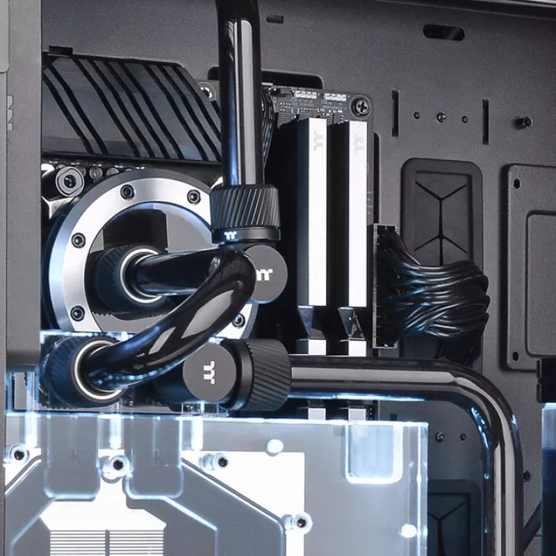 Thermaltake Pacific SF CL-W389-CA16MK-A klemkoppeling voor harde buis van 16 mm buitendiameter, mat zwart