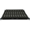 Alantec SA-PW-19-1U-370-4-C uitschuifbaar legbord 19″ 1U voor serverkasten, 370 mm diep, 4 bevestigingspunten, zwart