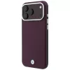 BMW BMW001223 hoesje voor iPhone 18 Pro / 17 Pro, Sign Deboss Quilted Metal Logo, MagSafe, bordeauxrood