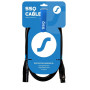 SSQ DMX1 SS-1838 kabel XLR mannelijk - XLR vrouwelijk, 1 m, zwart