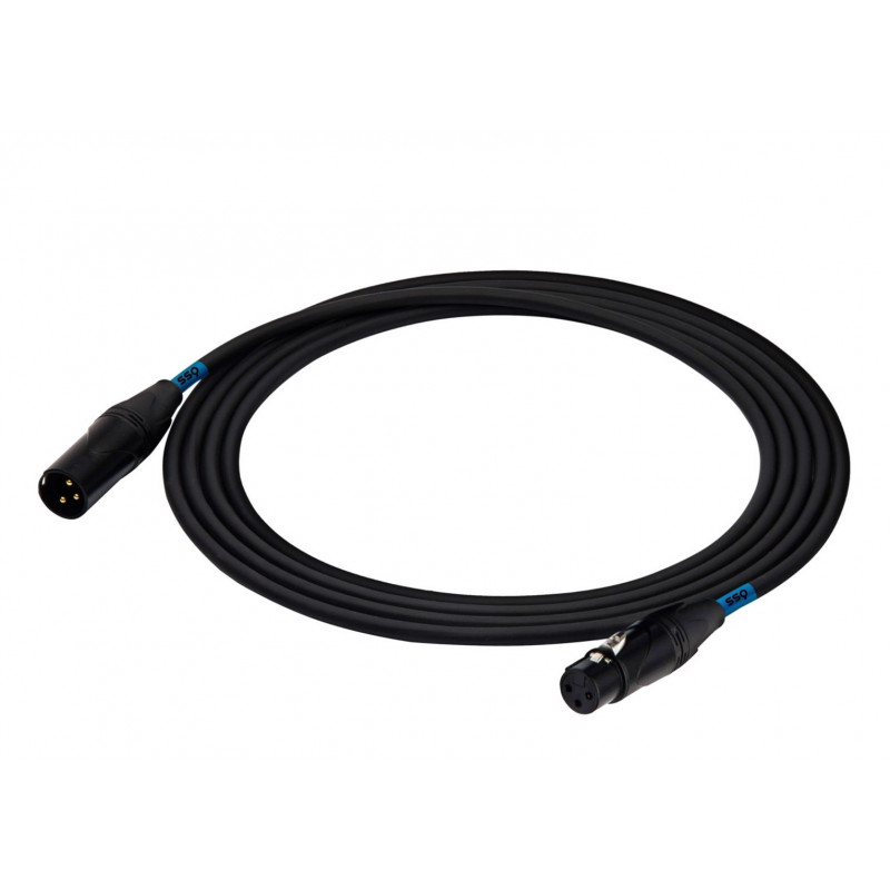 SSQ DMX1 SS-1838 kabel XLR mannelijk - XLR vrouwelijk, 1 m, zwart