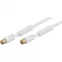 Wentronic 27720 IEC-stekker naar IEC-bus, verguld, wit
