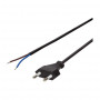 LogiLink CP137 stroomkabel, CEE 7/16 naar open einde, zwart, 1,5 m