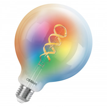 Osram SMART+ MATTER Filament Multicolor Classic Globe 125 40 slimme lamp, E27, 4,8 W, RGBW, Wi-Fi
