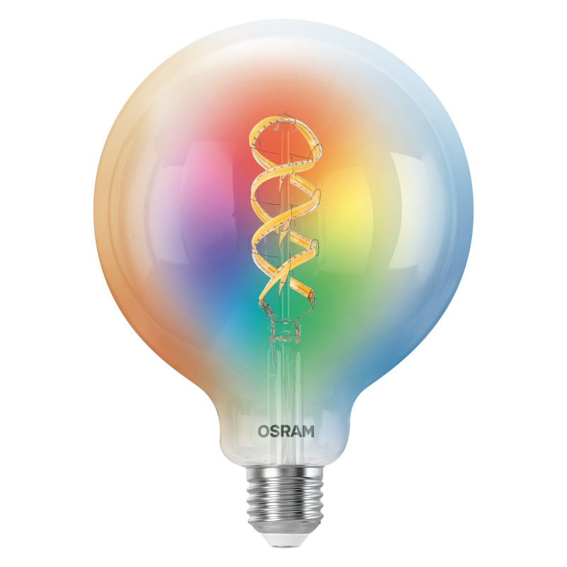 Osram SMART+ MATTER Filament Multicolor Classic Globe 125 40 slimme lamp, E27, 4,8 W, RGBW, Wi-Fi