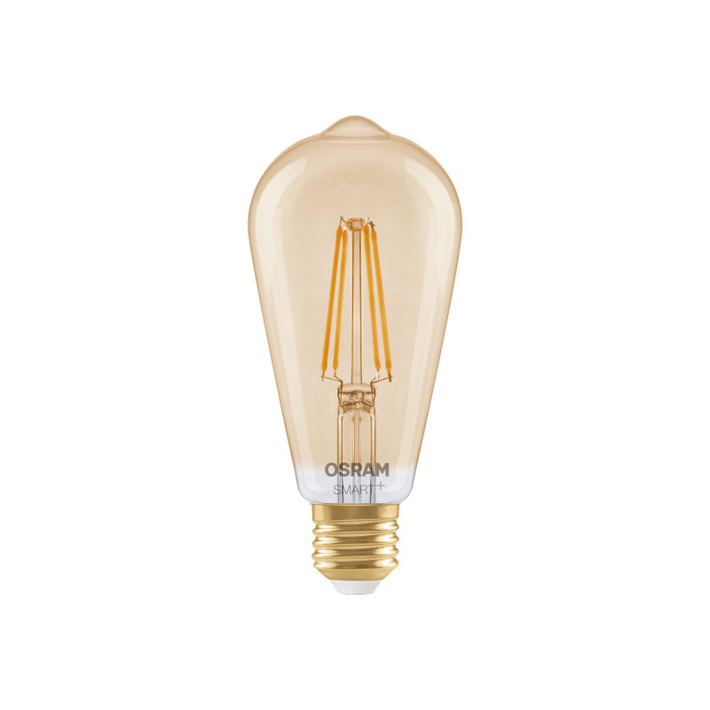 Osram SMART+ MATTER Filament Dimmable Classic Edison 53 824 slimme lamp, goud, E27, 6 W, warmwit, Wi-Fi
