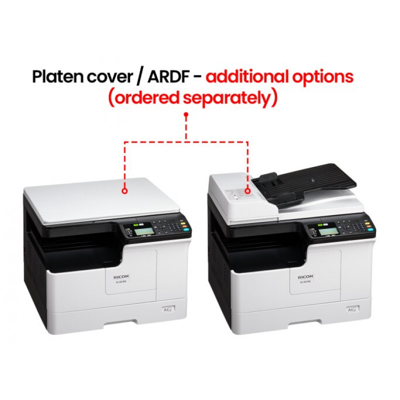 Ricoh M 2310N multifunctionele laserprinter, zwart-wit, A3, 23 ppm, USB, Ethernet (423847)