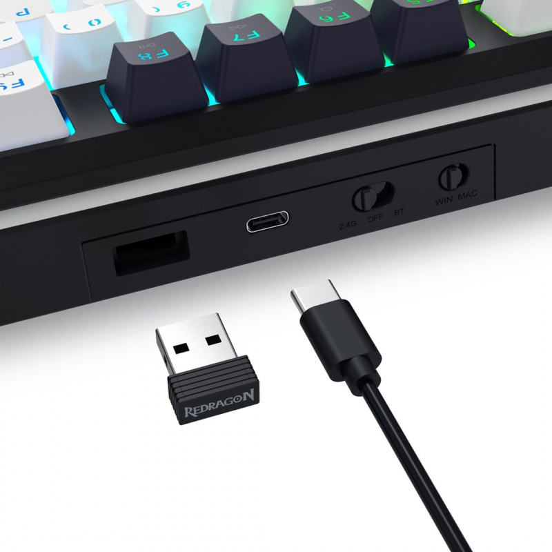 Redragon Wildslash LCD Pro K746WB-RGB-PRO gamingtoetsenbord