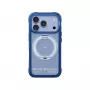 Skinarma Atlas hoesje met MagSafe en draaibare standaard voor iPhone 18 Pro / 17 Pro, blauw