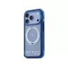 Skinarma Atlas hoesje met MagSafe en draaibare standaard voor iPhone 18 Pro / 17 Pro, blauw