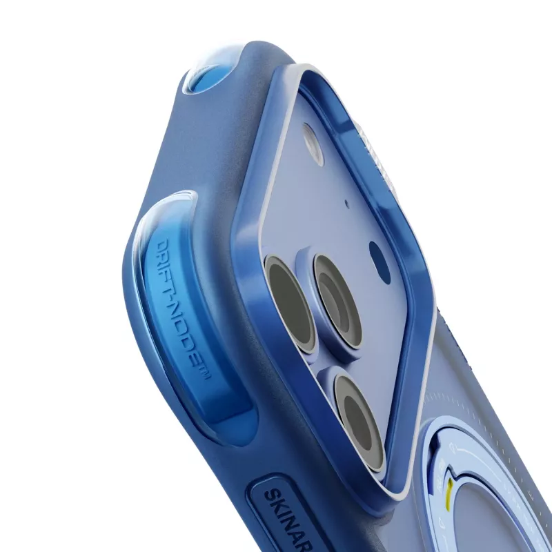 Skinarma Atlas hoesje met MagSafe en draaibare standaard voor iPhone 18 Pro Max / 17 Pro Max, blauw