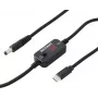 VOLTCRAFT VC-18735745 USB-spanningsomvormer, DC-plug 5,5 x 2,1 mm, USB-C PD/DC, regelbare uitgangsspanning, met DC-adapter, zwart