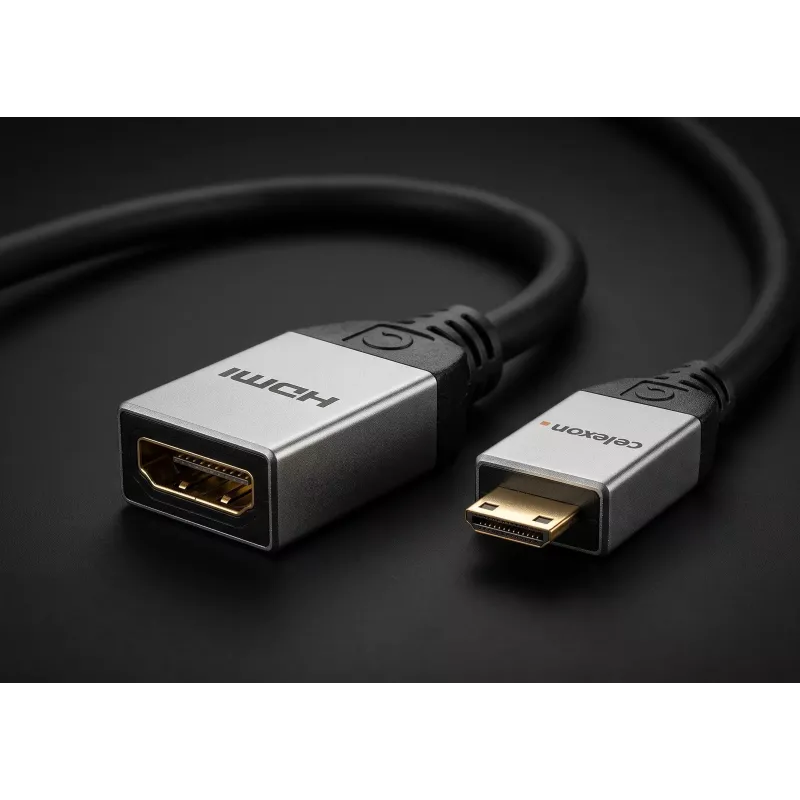 celexon Mini HDMI M/F-adapter met Ethernet, 2.0a/b, 4K, Professional