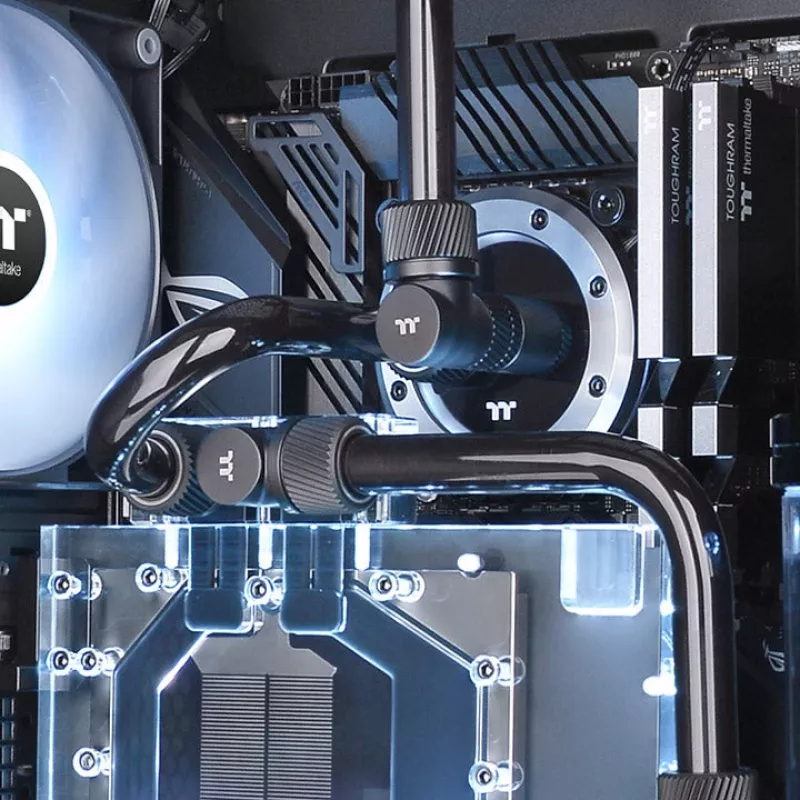 Thermaltake Pacific SF 20 mm verlengfitting (vrouwelijk-mannelijk), mat zwart, CL-W392-CU00MK-A