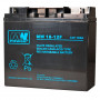 MPL Power Elektro MW 18-12 UPS-accu, loodzuuraccu AGM, onderhoudsvrij, 12 V 18 Ah, zwart