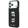 Karl Lagerfeld KF003250 hoesje voor iPhone 18 Pro Max / 17 Pro Max, Saffiano with Karl & Choupette Heads Pins & Logo, zwart