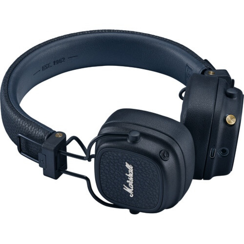 Marshall Major V draadloze koptelefoon, Bluetooth 5.3, Midnight Blue