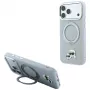Karl Lagerfeld KF003229 hoesje met 360 ringstandaard Karl & Choupette Heads Pin MagSafe voor iPhone 18 Pro / 17 Pro, grijs
