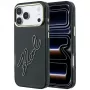 Karl Lagerfeld KF003382 IML Big Signature Resin Metal Frame hoesje voor iPhone 18 Pro Max / 17 Pro Max, zwart