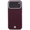 BMW BMW001224 Sign Deboss Quilted Metal Logo MagSafe-hoesje voor iPhone 18 Pro Max / 17 Pro Max, bordeaux
