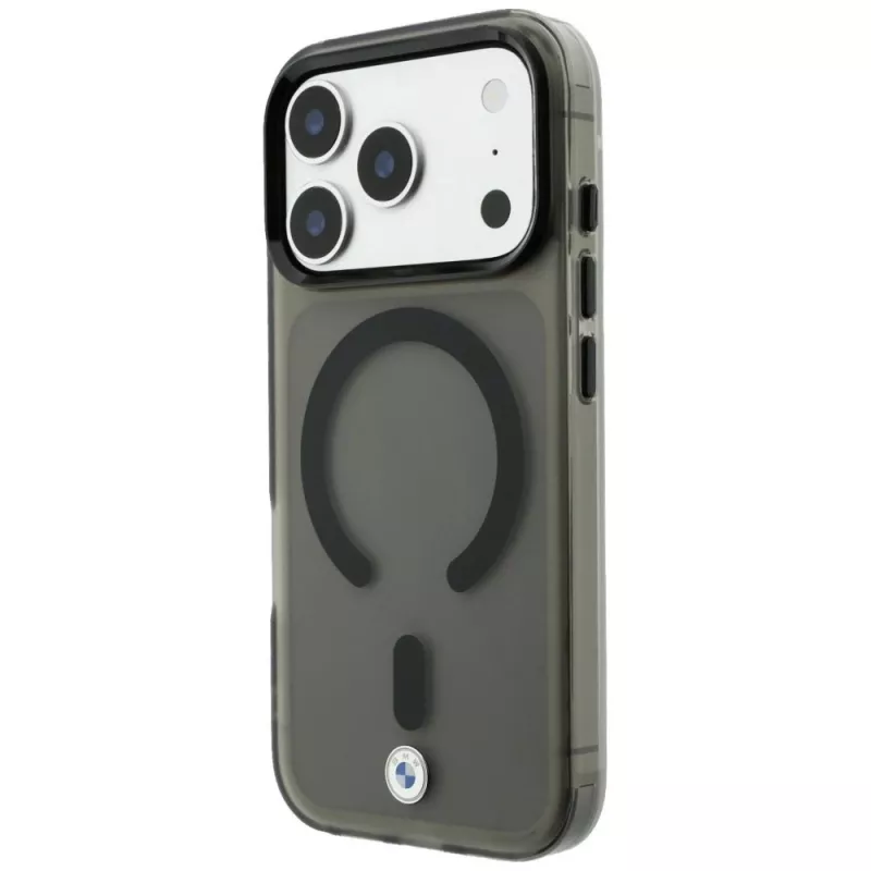 BMW Sign Frosted IML & Metal Logo MagSafe-hoesje voor iPhone 18 Pro Max / 17 Pro Max, grijs
