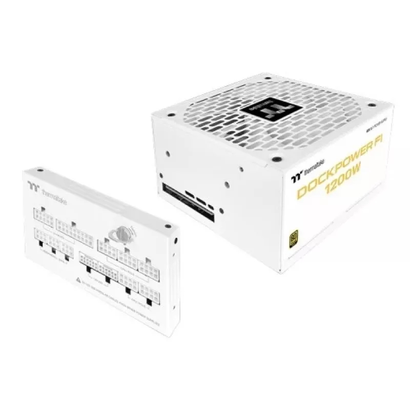 Thermaltake TT Dockpower FI 1200W Snow voeding, 1200 W, 80 PLUS Gold, modulair, wit