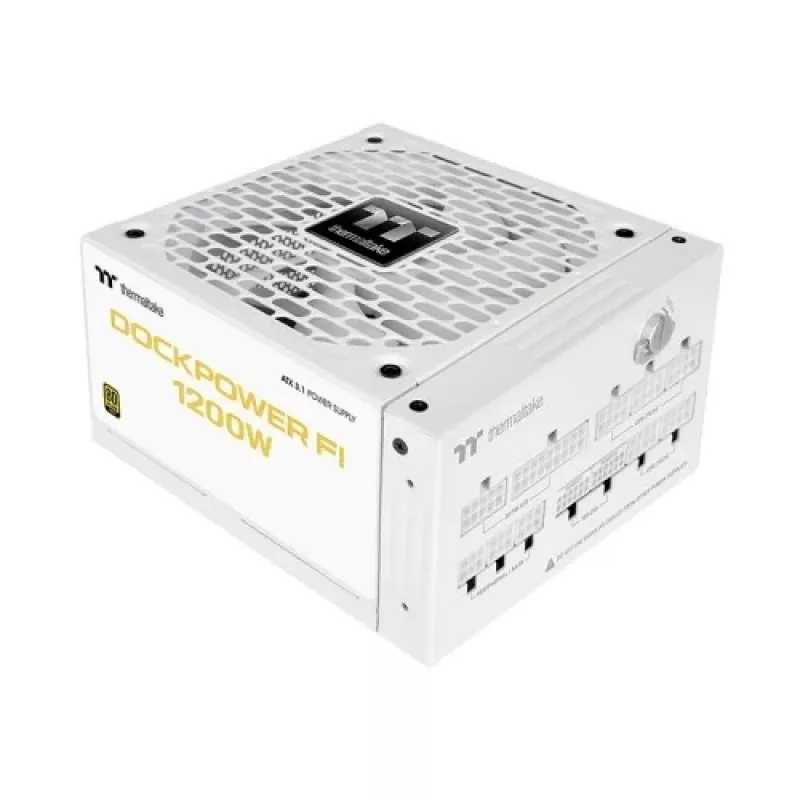 Thermaltake TT Dockpower FI 1200W Snow voeding, 1200 W, 80 PLUS Gold, modulair, wit