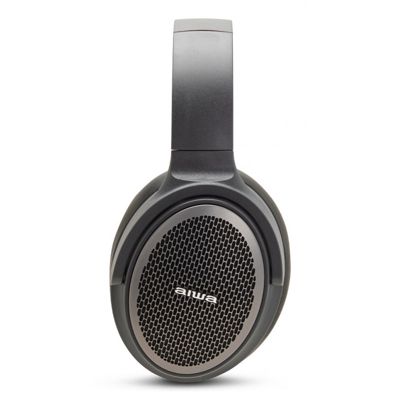 Aiwa HST-250BT draadloze koptelefoon, grijs, met microfoon, 3,5 mm, Bluetooth 5.0