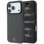 Mercedes Mer008909 leren Crossed Lines MagSafe hoesje voor iPhone 18 Pro / 17 Pro, antraciet