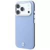 BMW BMW001226 Sign Deboss Quilted Metal Logo MagSafe hoesje voor iPhone 18 Pro Max / 17 Pro Max, blauw