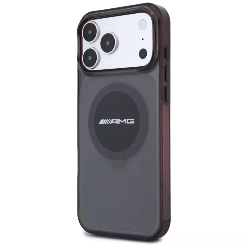 Mercedes AMG00130 AMG IML Transparent Bicolor Block MagSafe hoesje voor iPhone 18 Pro Max / 17 Pro Max, zwart/bordeauxrood