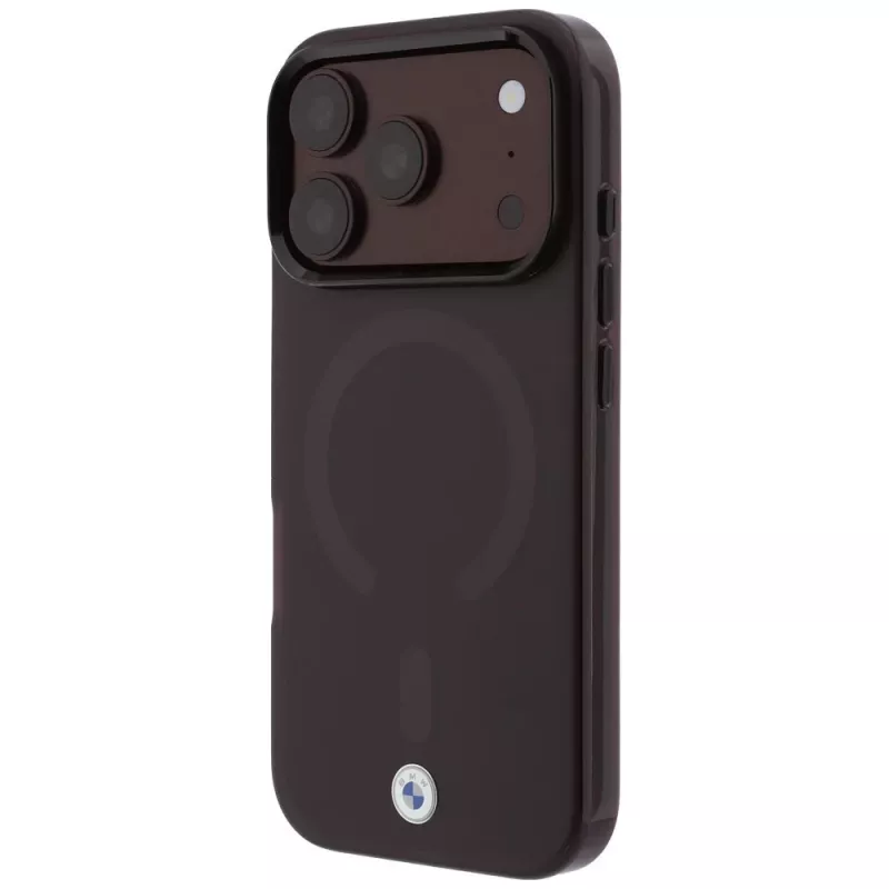 BMW Sign Frosted IML & Metal Logo MagSafe hoesje voor iPhone 18 Pro Max / 17 Pro Max, bordeauxrood