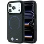 BMW M Kevlar Blue Print Ring MetalLogo MagSafe hoesje voor iPhone 18 Pro / 17 Pro, zwart