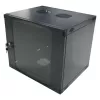 LogiLink W12F64B serverkast voor wandmontage 48,30 cm (19″), eendelig, 12 U, zwartgrijs (RAL7021), 1,2 mm staal, niet gemonteerd