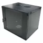 LogiLink W12F64B serverkast voor wandmontage 48,30 cm (19″), eendelig, 12 U, zwartgrijs (RAL7021), 1,2 mm staal, niet gemonteerd