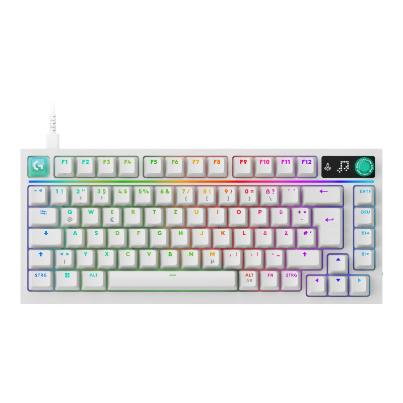 Logitech G316 X 75 mechanisch gamingtoetsenbord, tactiel, wit, US International