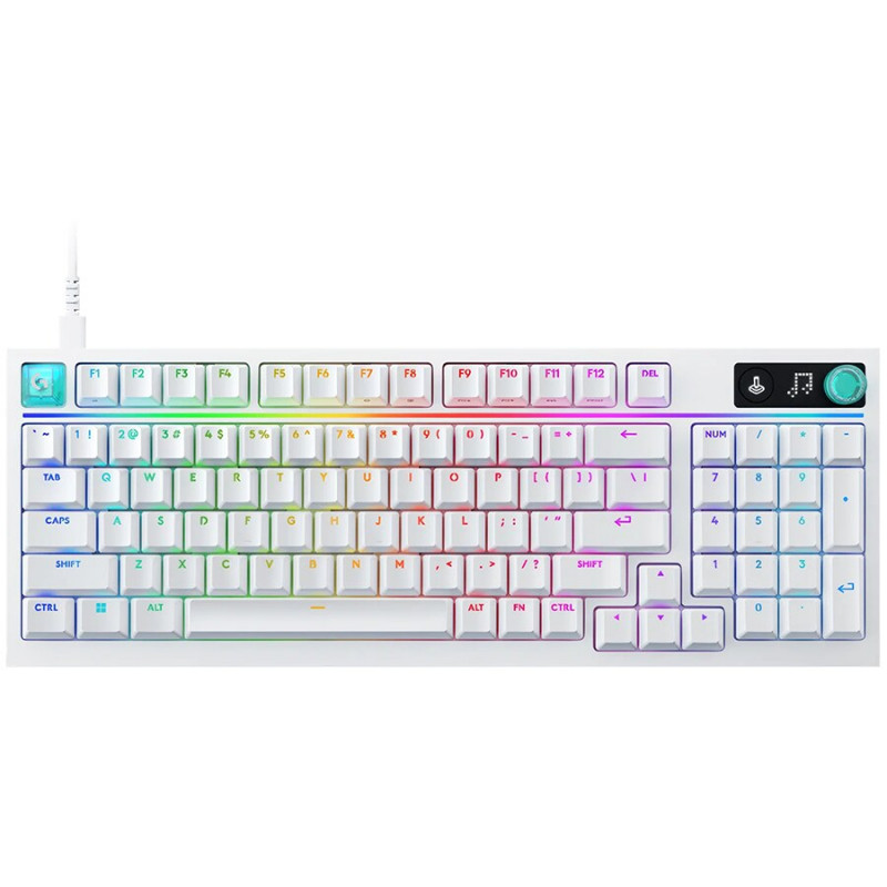 Logitech G316 X 75 mechanisch gamingtoetsenbord, tactiel, wit, US International
