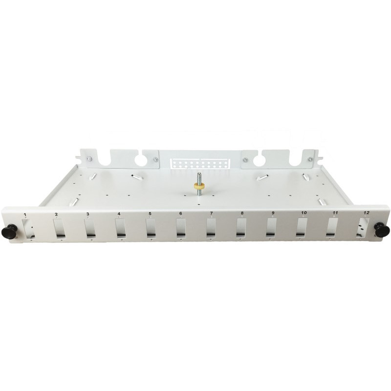 Alantec FOP-1U-12SCD-S glasvezelverdeelpaneel 12xSC duplex 19 inch 1U, uitschuifbaar, met frontpaneel en montagemateriaal